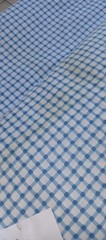 Blue Checkered .. please see photos for sizes. 190″ X 44″Inches