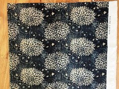 Ralph Lauren SAKAI Batik Fabric In Indigo, Remnant, 26.5”x23.5”, Chrysanthemum