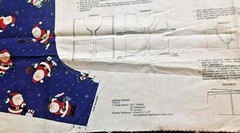 Sporty Santa Boxer Shorts Adult S M L Cut Sew Panel Complete For WHITE ELEPHANT