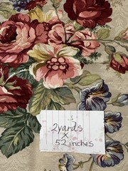 Moda Fabric South Hampton Pink Maroon ROSES Brocade DECORATOR 2yrds x 52in