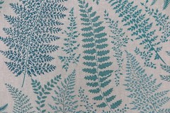 CHIVASSO CURTAIN FABRIC DESIGN “Botanical Garden” 3.3 metres TEAL CH2666/050