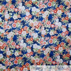 BonEful Fabric FQ Cotton Quilt Blue White Yellow Flower Small Little Daisy Print