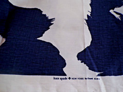 Kate Spade New York for Kravet “Ink lines navy” abstract, fabric. 3 yardsx54″