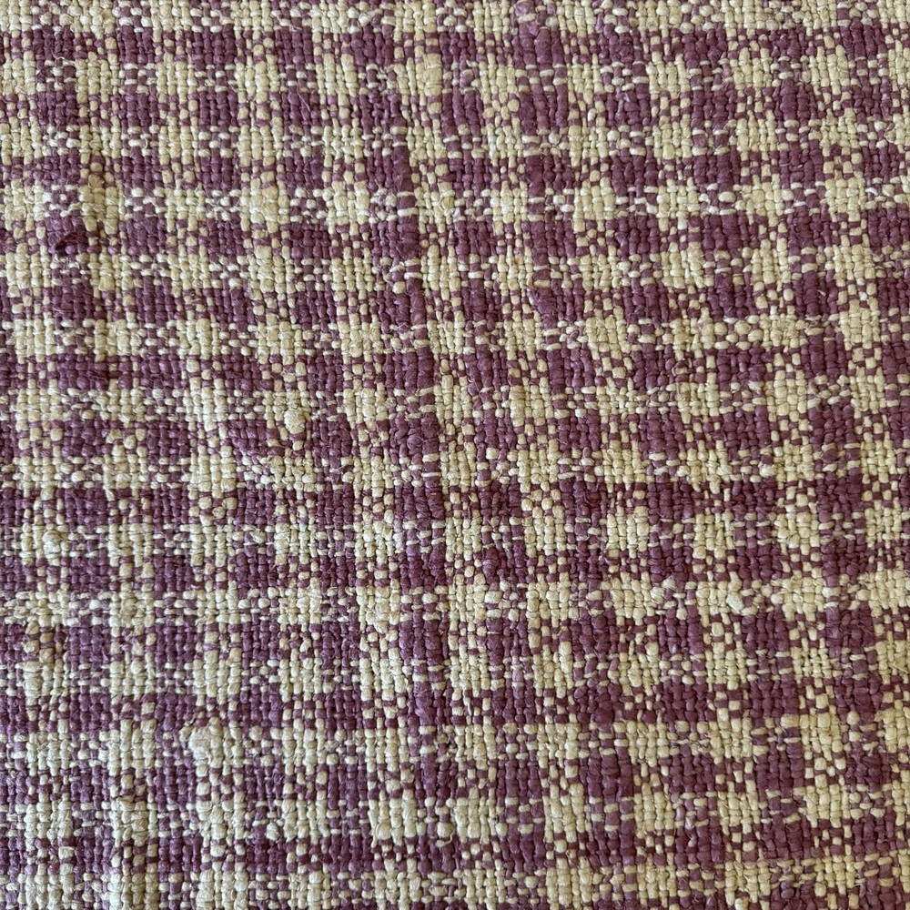 Koplavitch & Zimmer Anneker Check Mulberry 100% Silk Upholstery Fabric 54″ W