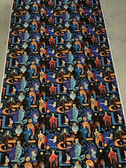 NEW Erte Revisited Woodrow Studio London England Art Deco Cotton Fabric 2.75 yds