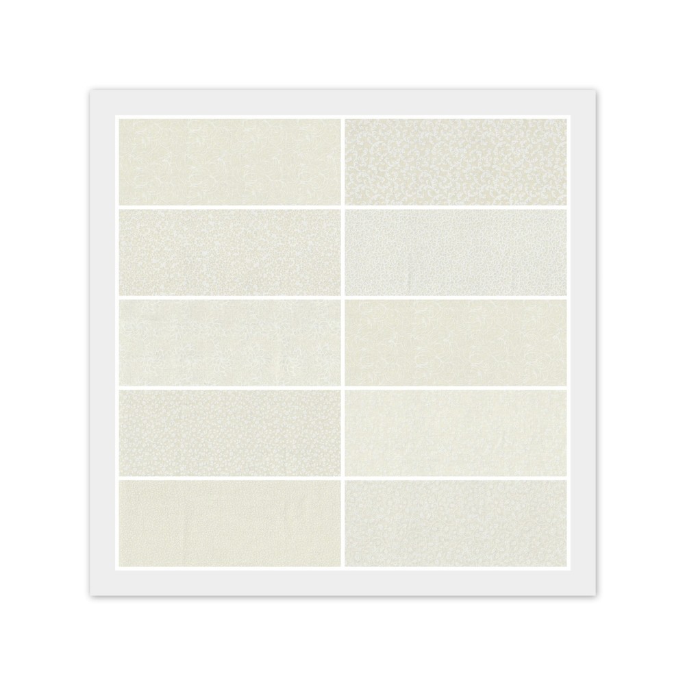 Beige Ivory Natural CHARM PACK: 40) 5″ x 5″ Squares, 100% Cotton Fabric, 1 Dup