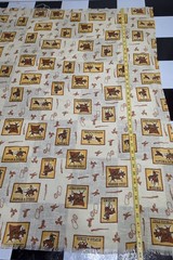 Vintage Western Cowboy Rodeo Fabric 41×43 Novelty Print Craft Material
