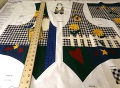 Lot of 3 Adult Vest Panels. Two Springtime, One Birdhouse Bungalow. A26-103