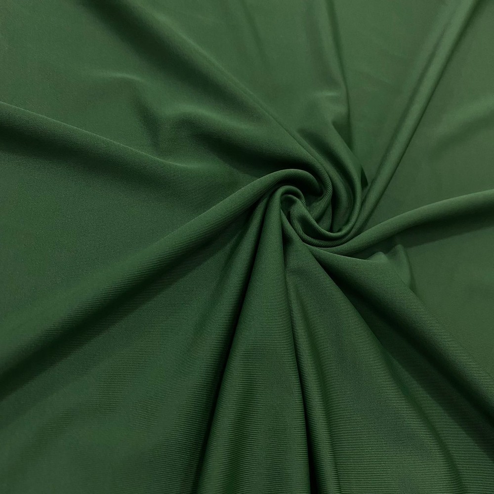 Poly Recycle Solid Army Green Semi-Shine Polyester Spandex Fabric Stretch 60″ ♻️