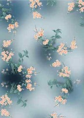 55” Wide By Yards Blue Floral Rayon Viscose Fabric For Dress Shirt Sewing