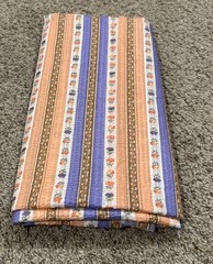 Vintage Cottage Core Floral Pink And Purple Fabric Scrap 114 X45
