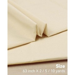 Medium Weight 100% Cotton Muslin Fabric 63” x 2 Yards Unbleached Muslin Linen