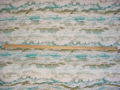 14-1/2 Kravet 35584 Textured Paint Brush Stroke Teal Parchment Upholstery Fabric