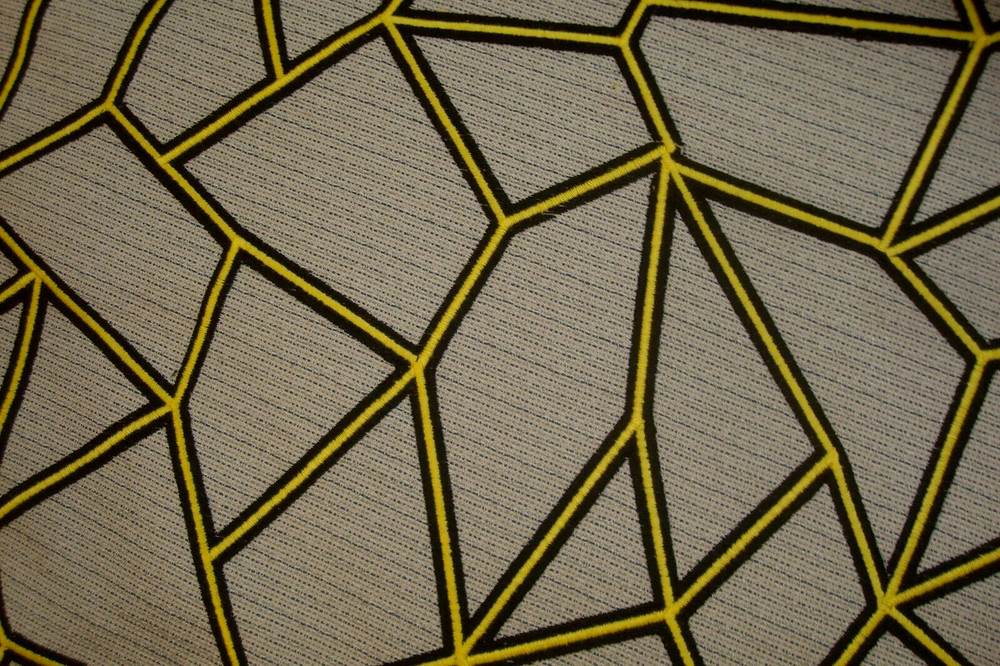 1 of 7 yds KNOLL Fabric Arrondissement Embroidery Champagne Upholstery 51″w BTY