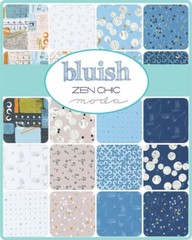 Moda BLUISH Zen Chic MINI CHARM PACK 42- 2 1/2″ squares QUILT FABRIC