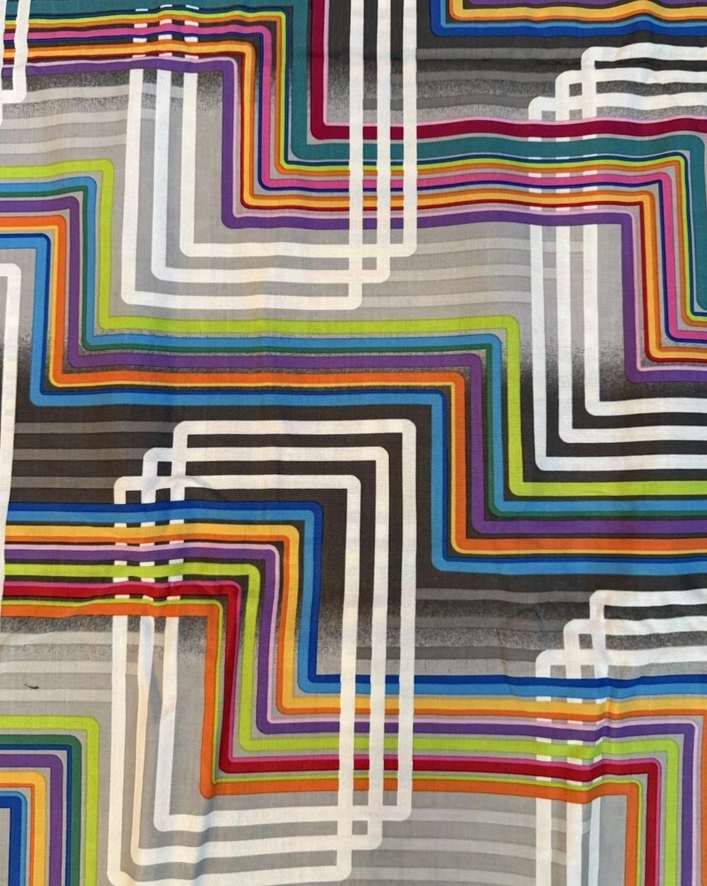 MANHATTAN MODERN Benartex Fabric Geometric Multicolor Lines 44” BTY