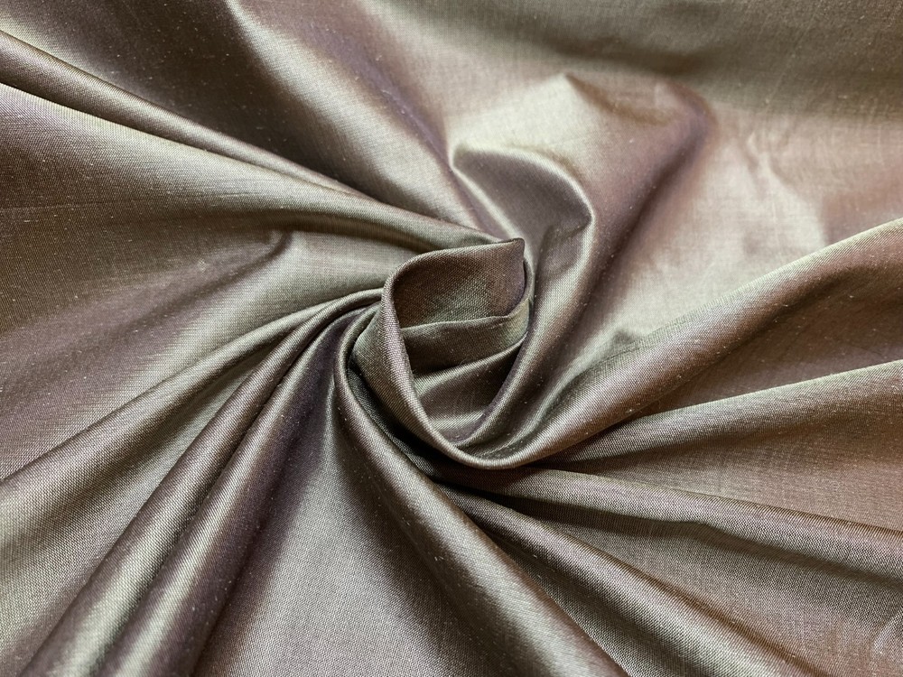 Taupe Brown 100% Silk Thai Silk Tissue Taffeta Fabric