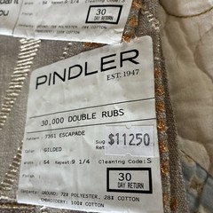Pindler Fabric Samples ( 3)) GILDED 26 x 26 Embroidered Geometric Designs