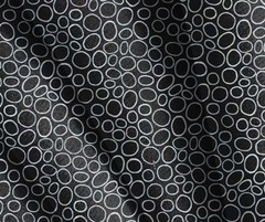 Black and White Rocky Circles CX7299 100% Cotton Fabric By the half yard