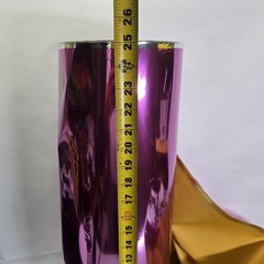 Masive 250 Yards X 25″ Ultra Thin Reflective Metallic Film Roll Magenta/ Yellow