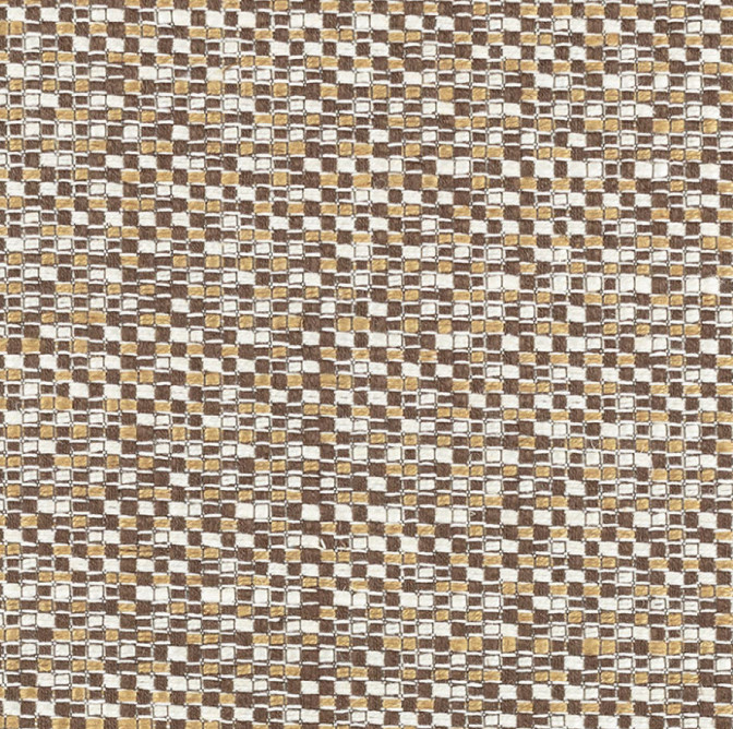 Zinc Textile Small Scale Mosaic Weave Uphol Fabric- Sol Tobacco 2.60 yds Z501/06