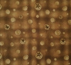 Haunted Hollow II BTY Jacqueline Paton Red Rooster Tonal Brown Circle Star