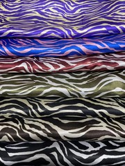 58” Wide By Yards Silky Charmeuse Striped Zebra Satin Print Fabric Lining Soft
