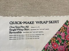 Vintage Wrap Skirt Fabric Panel Scarf Floral Quick Make OSFA Spring Mills 6504