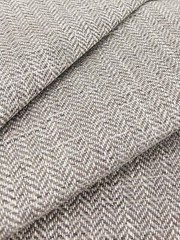 Thibaut Crypton Herringbone Uphol Fabric- Ashbourne Tweed Sterling Grey 7.75 yds