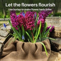 Burlap Fabric Roll – Garden Burlap Fabric Roll 40″ X 13 Feet Natural Burlap Mate