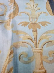 Blue & Gold Upholstery Fabric Bundle Light to Medium Weight Sewing Destash