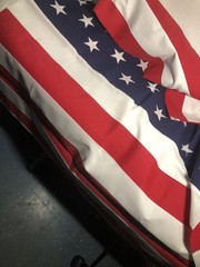 AMERICAN FLAG FABRIC*APPROX. 2 YDS*2 COMPLETE FLAGS*60″ WIDE
