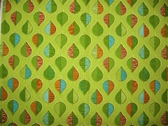 Exclusively Quilters Fresh Meadows Green Blue Orange Red Striped Leaves