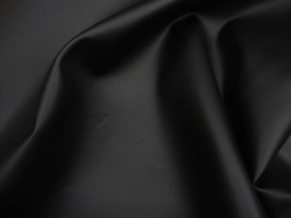 Vinyl Faux Leather 55″ Wide Black Upholstery fabric yard ROLLED