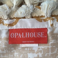 Opalhouse Fabric Tablecloth 60×60 Tassels Fringe, Gold, From Target