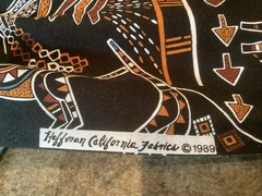Hoffman California Fabrics 1989 African Tribal Print 2 Yards New Old Stock 42” W
