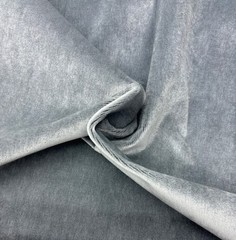 DESIGNER PLUSH MOHAIR GRAY VELVET WOOL MULTIPURPOSE FABRIC BY YARD 55″W