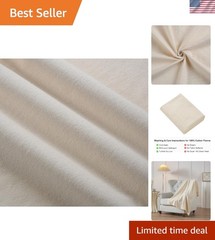 Lightweight Natural 100% Cotton Flannel – 1 Yard for Sewing & Craft Projects