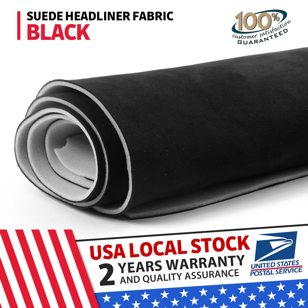 Car Headlining Faux Suede Fabric for Interior Headliner Trim Cards Door80”x60”