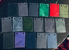 LEATHERCRAFT 17 pieces 4 x 6″ Leather Swatch Samples