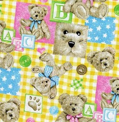 8 Piece Fat Quarter Bundle 100% Cotton Fabric Nursery Themed