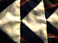 Vintage 24 in. x 6 in. multi-color quilt piece – 50-60 years old!