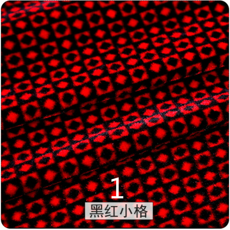 Printed Thick Velvet Fabric Cloth Material for Dress Shoes Upholstery Craft