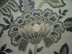 iLiv Woven Jacquard Fabric 1.3 Metres Clara Royal FR Cushion Curtain Upholstery