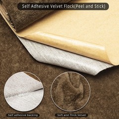 Self Adhesive Felt Velvet Fabric Liner Velvet Drawer Liner for Jewelry Drawer…