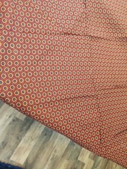 1.50 Yards 100% Quilting Cotton Maroon Blue Tan Circles vintage look