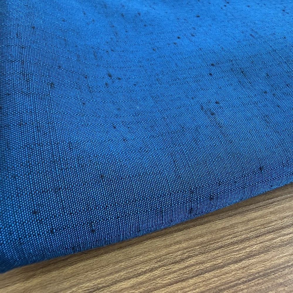 Vintage Blue Slub Apparel Fabric Textured Woven 1 yard + 12″ L x 66″ W