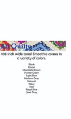 108″ Extra Wide Quilt Backing By the yard All COTTON SMOOTHIE Gray Blender