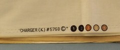 Mustang Charger (K) #5760 Fabric Piece 73.5″ x 43.5″ Cotton Stripe Ivory Brown
