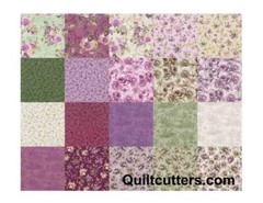 Merideth Purple Lavender Violet Plum Floral Shabby Rose Quilt Fabric 18763-6